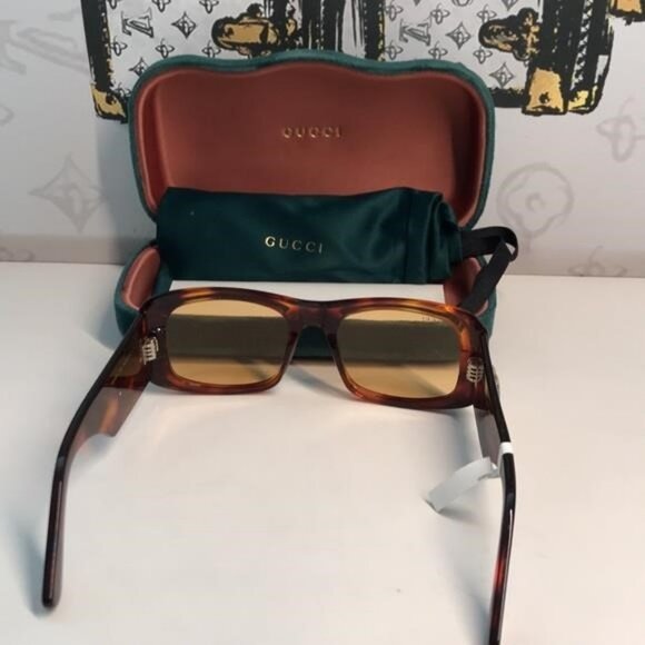 New Authentic Gucci Tortoiseshell Sunglasses with Brown Lenses GG1251s 002 - Picture 10 of 12